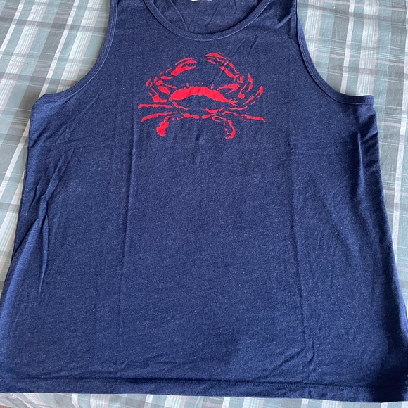 Mens JCrew Tanktop navy and red in color X Large - Picture 4 of 4